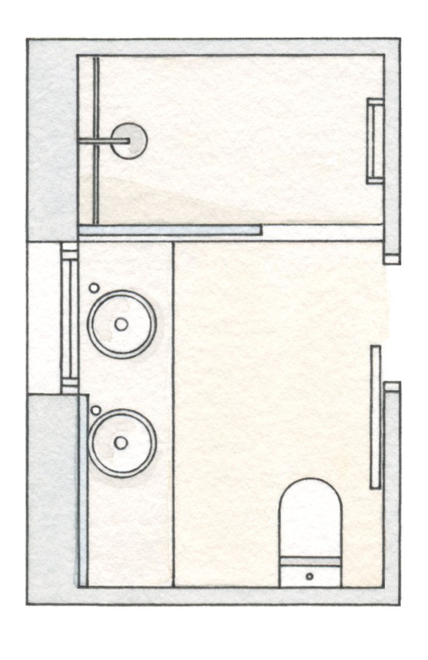 планировка ванной комнаты