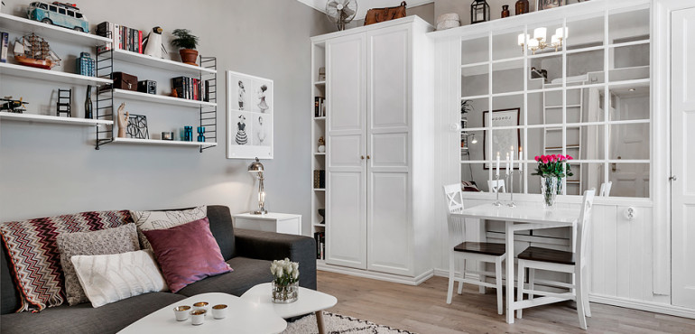 Уютный дизайн маленькой квартиры 26 кв. м