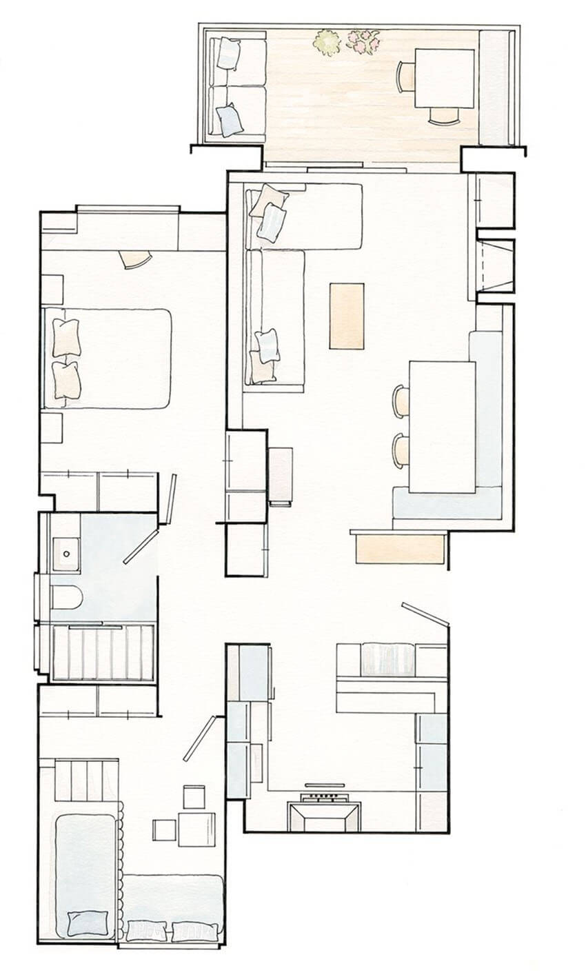 планировка 100 кв. м