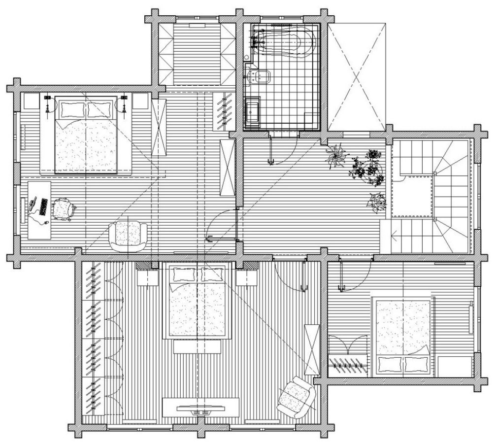 план деревянного дома