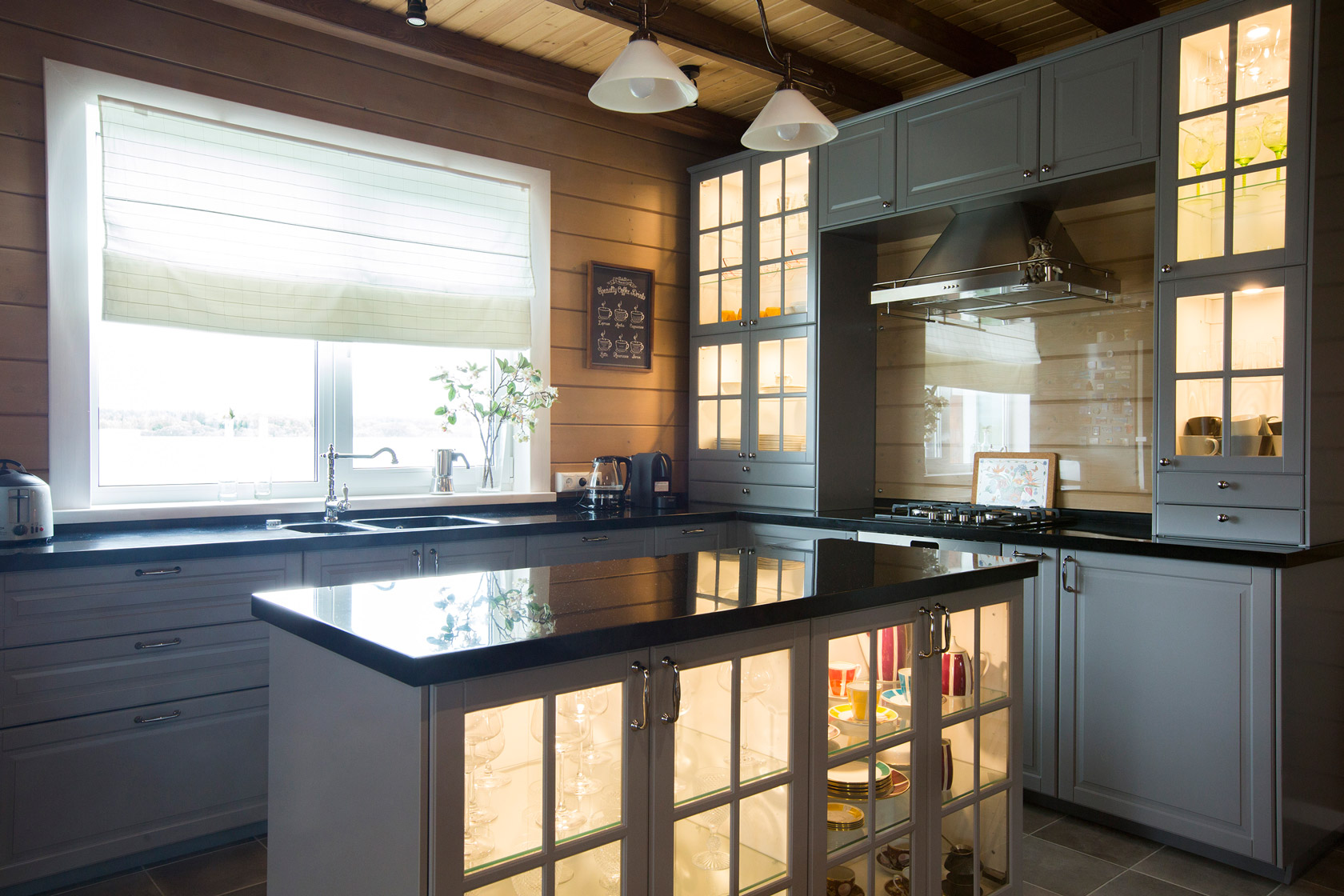 кухня в деревянном доме