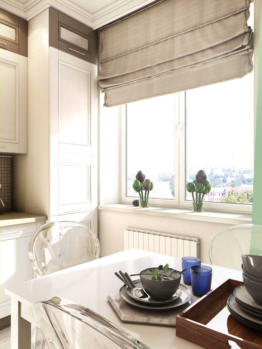 кухня 8 метров с диваном