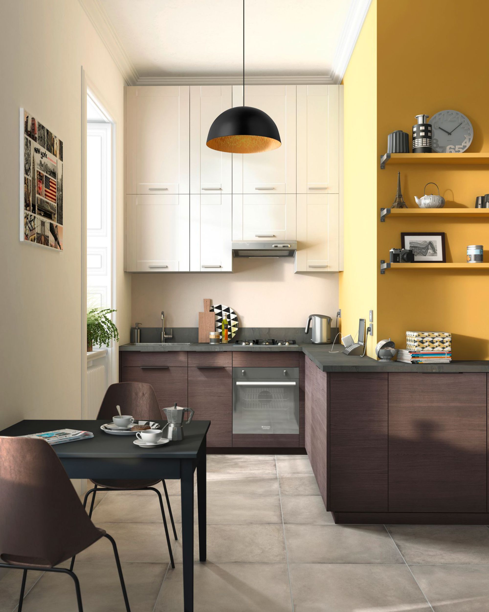 интерьер небольшой кухни