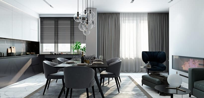 Дизайн интерьера в серых тонах: 3 крутых проекта