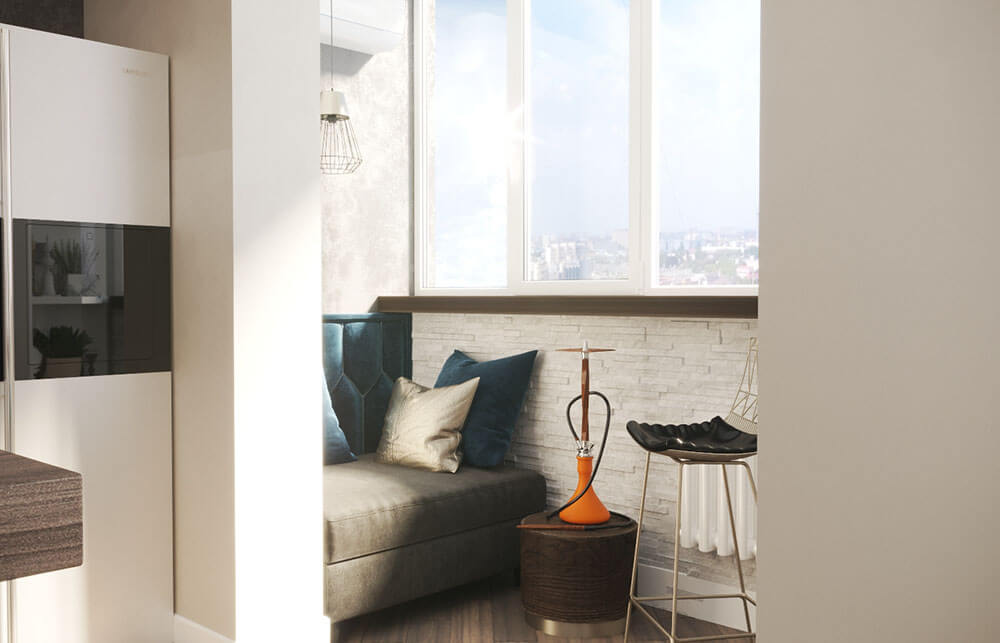 объединение с балконом