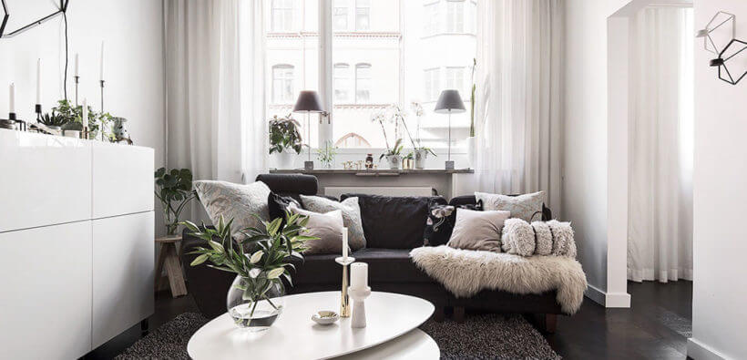 Современная маленькая квартира 37 кв. м