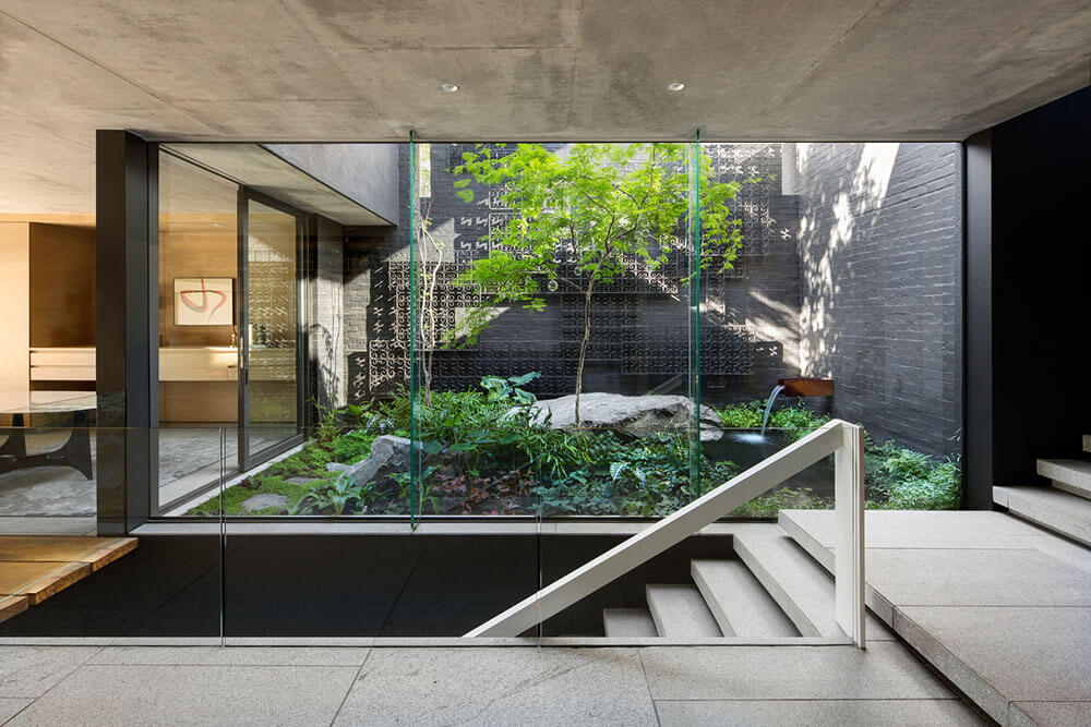 сад посреди дома сад посреди дома