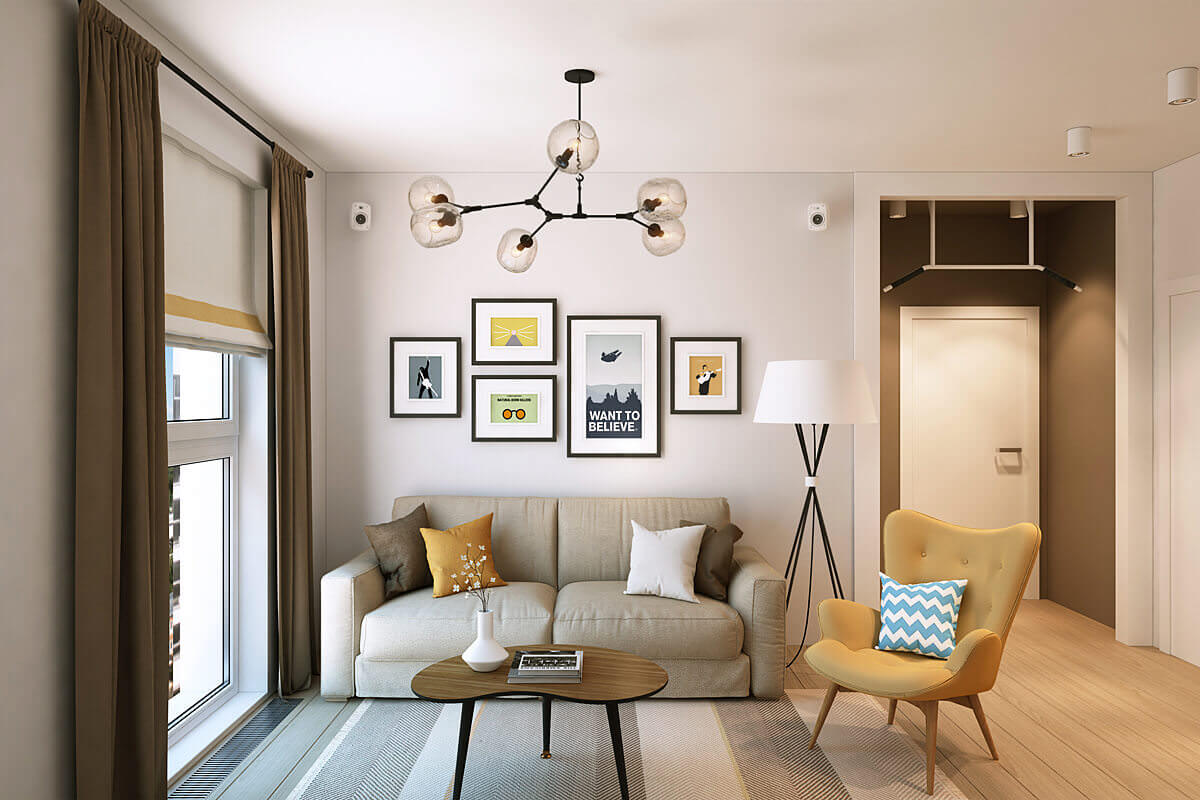 Маленькая гостиная в квартире