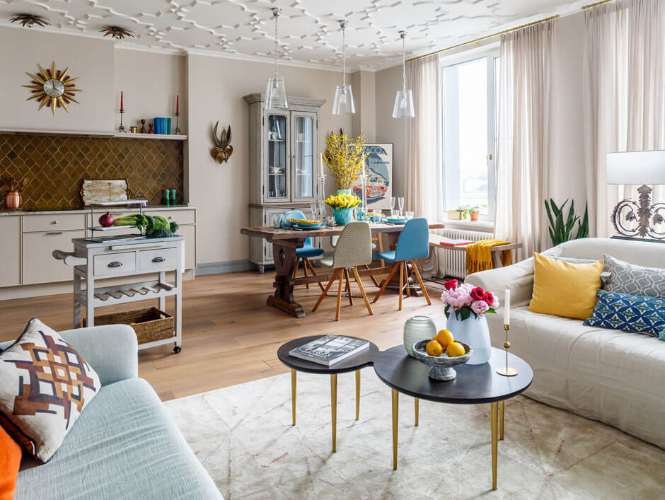 винтажный стиль в интерьере кухни