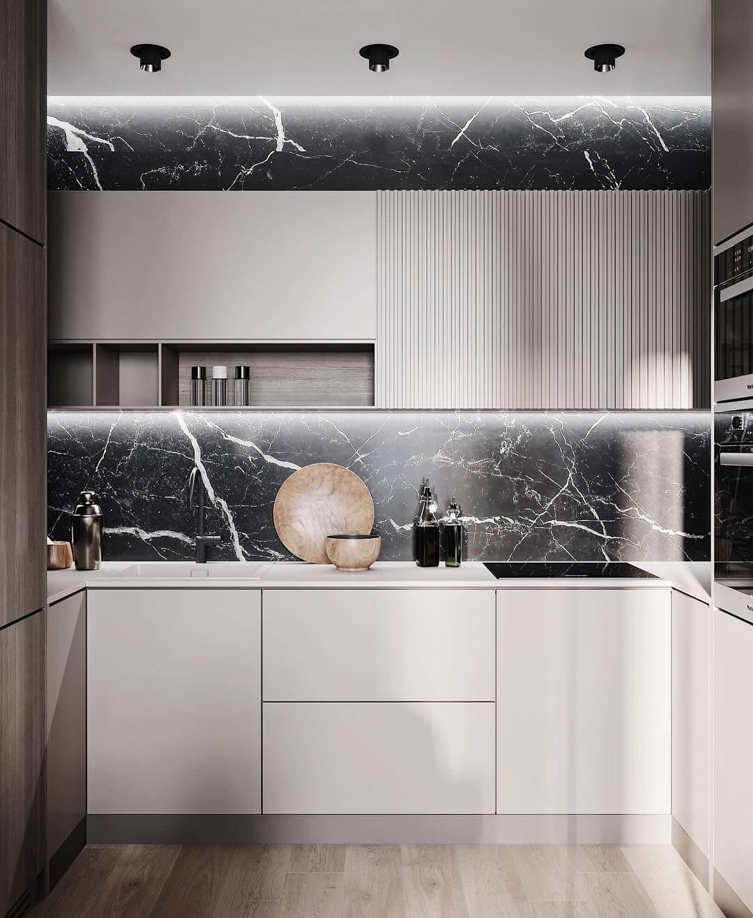 ремонт кухни без обоев