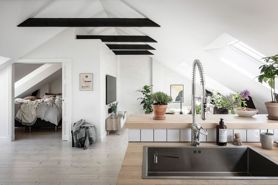 кухня в мансарде кухня в мансарде